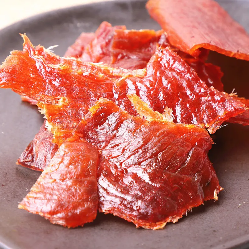 Weiyou Spicy Pork Jerky Roasted Pork Slices Festive Wedding Ready-to-Eat Roasted Fish Slices Office Snacks Detail image4