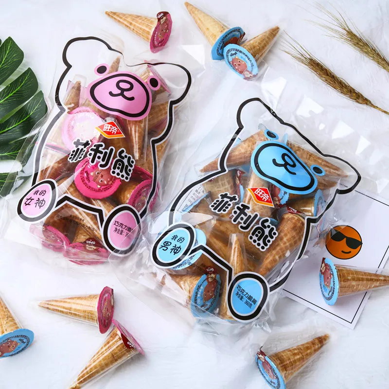 Wangdi Chocolate Cup Biscuits, 400g Bagged, Classic Childhood Nostalgia Chocolate Spread Biscuits, Snack Candy Detail image8