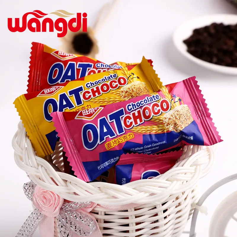 Wangdi Oat Cereal Chocolate Bars 400g Nutritious Crispy Cereal Snacks Wedding Favor Candy Bulk Candy Wholesale Detail image2