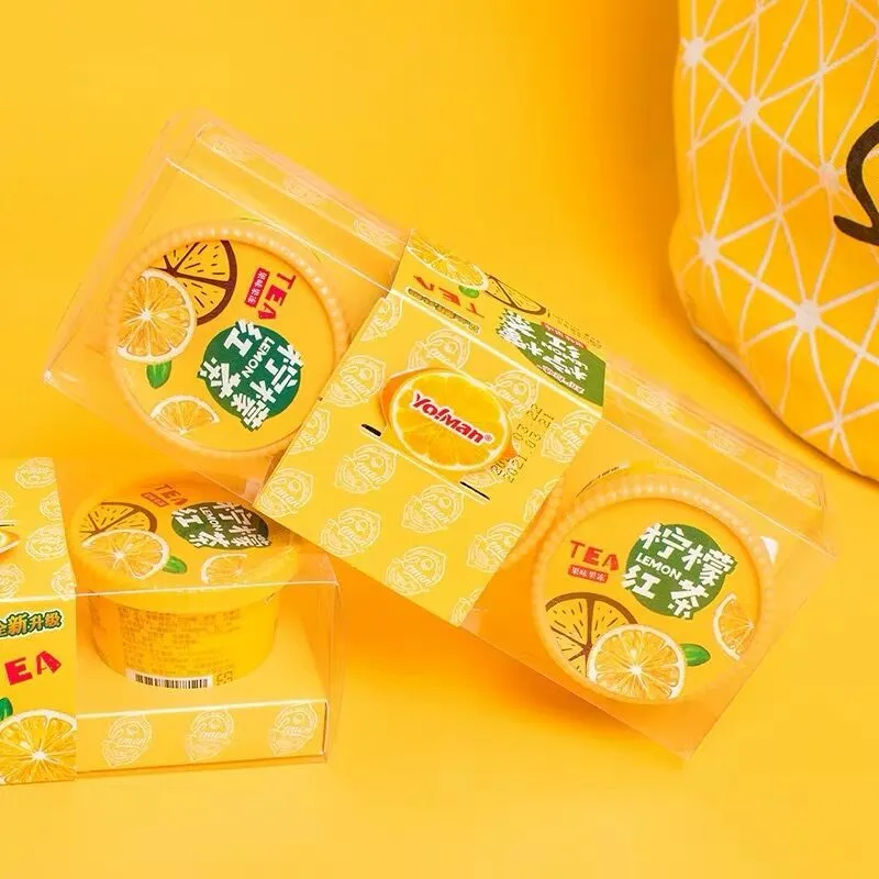 Classic Lemon Black Tea Fruit Jelly, Boxed 3-Cup Pudding Squeeze Jelly, Children's Snack Wholesale Detail image2