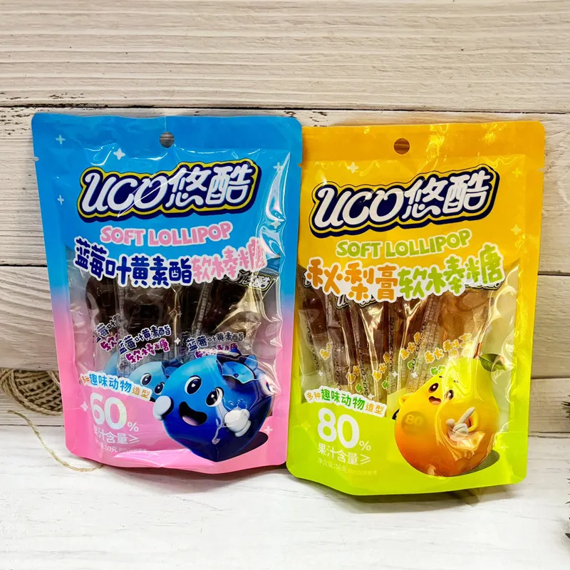 New Arrival Autumn Pear Paste Soft Lollipops, Cartoon-Shaped Pear Paste Lollipops, Casual Snack for Kids' Lollipop Candy Detail image3