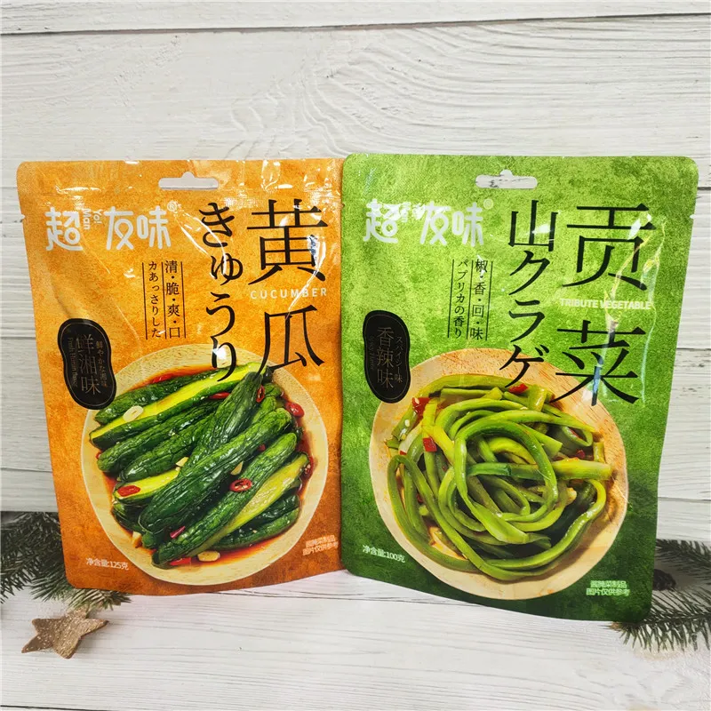 Chaoyouwei Fresh Hunan Style Dried Cucumber, Spicy Pickled Mustard Stem, Ready-to-Eat Cold Tossed Rice Accompaniment, Appetizing Pickled Vegetable, Pickle, Snack Detail image6