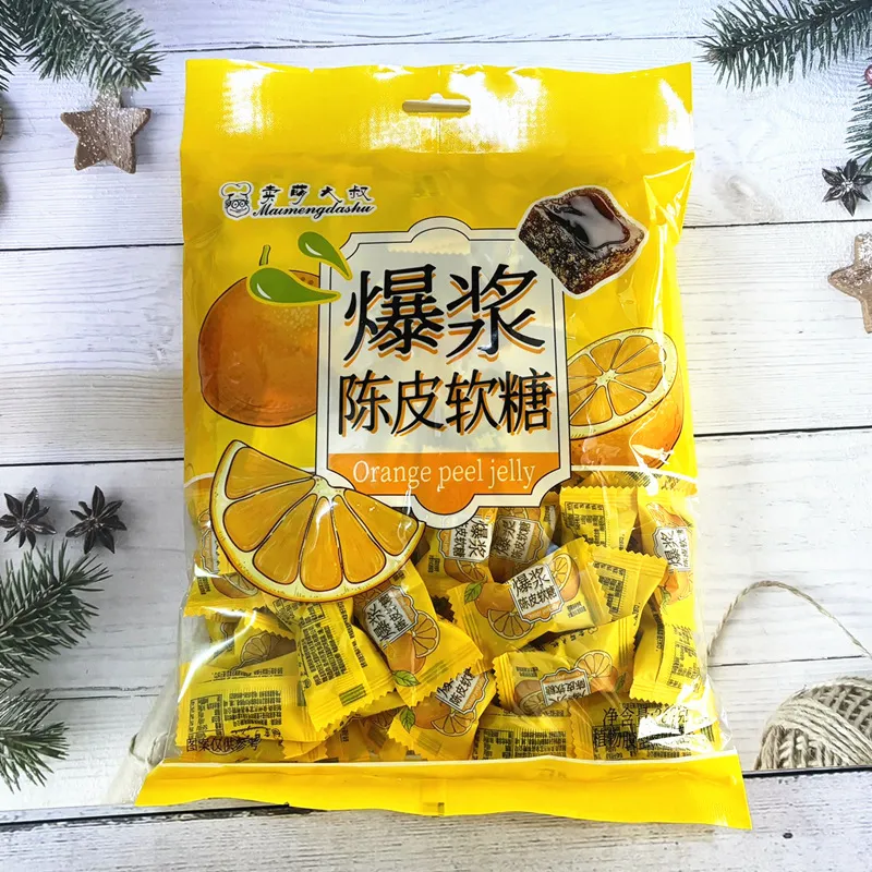 Bagged Dried Tangerine Peel Gummy Candy 368g (20 bags/carton)