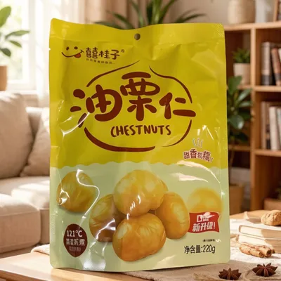 Xiguizi Oil Chestnut Kernels 220g, Sweet and Soft, Individually Packaged Shelled Ready-to-Eat Snack