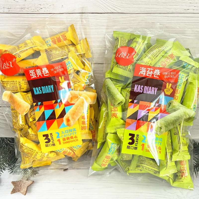 BX Rice Grain Energy Bars, Cereal Rice Rolls, Meal Replacement Snack, 250g Bag, Seaweed Rolls, Salted Egg Yolk Rice Cake Bars Detail image4