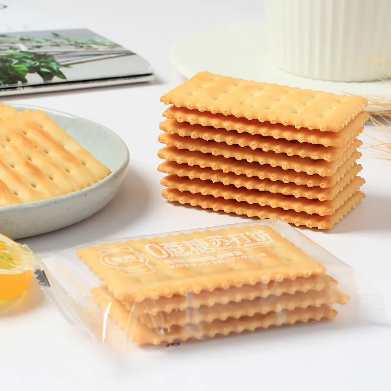 TOP SAVOR Zero-Sucrose Soda Crackers with Xylitol and Flaxseed Flavor, Breakfast Meal Replacement, Whole Grain Snack Detail image5