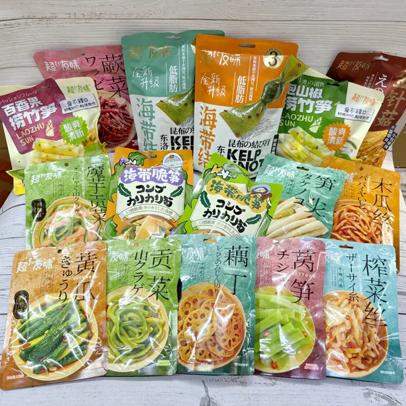 Chaoyouwei Konjac Gongcai 100g Bag Crispy Cucumber Sour Spicy Celtuce Pickled Pepper Bamboo Shoot Tips Vegetarian Ready-to-Eat Casual Snack Side Dish Detail image6