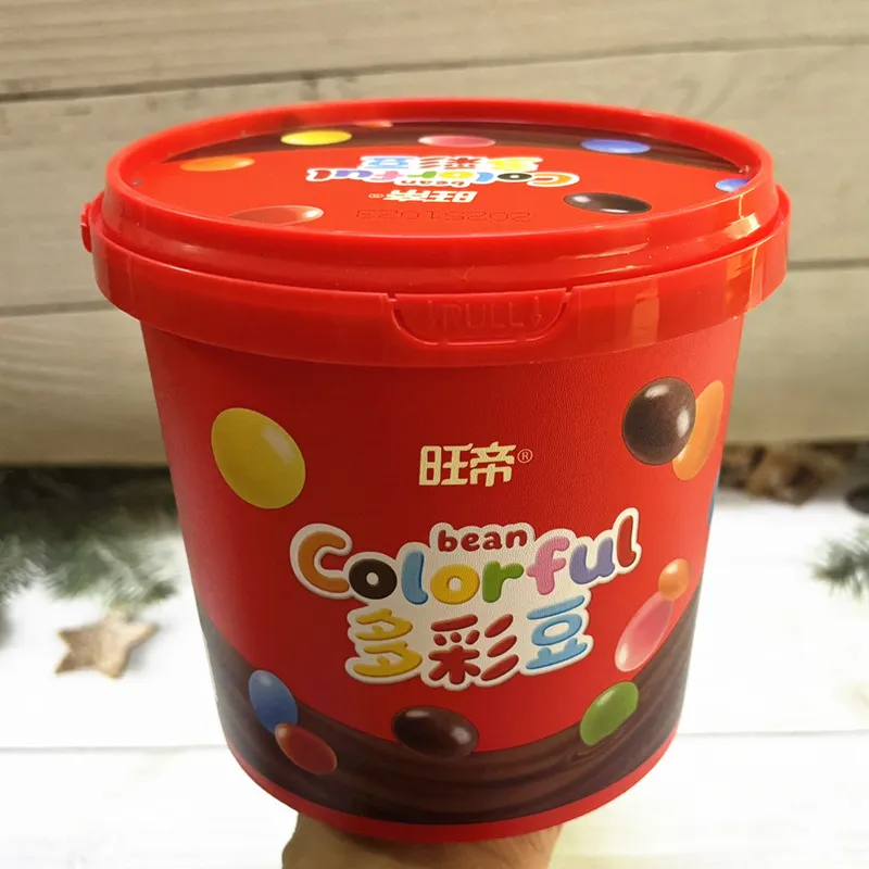 New Wangdi Multicolored Candy-Coated Chocolate Beans, Chocolate-Filled Snacks, Rainbow Candy Beans for Children Detail image1
