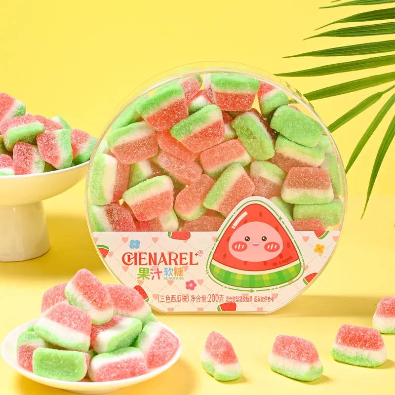 三色西瓜味果汁软糖200g(24盒/箱)