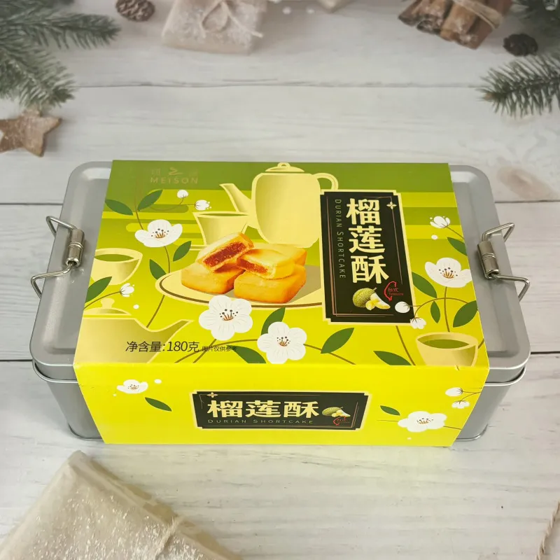 明之选180g铁盒凤梨酥榴莲酥芒果酥点心复古糕点传统饭盒休闲零食 详情图5