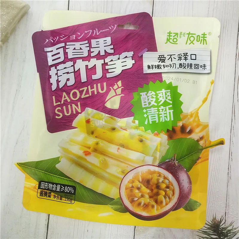 Nueva novedad Chaoyouwei: brotes de bambú con maracuyá 190g, listos para comer, aperitivo de oficina, verduras encurtidas en salsa, acompañamiento para comidas y snack Imagen detallada6