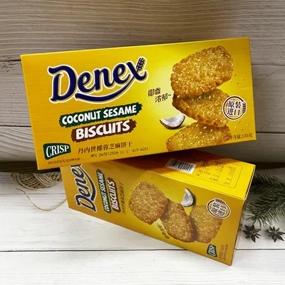 DENEX Coconut and Sesame Biscuits 135g (18 boxes/carton)