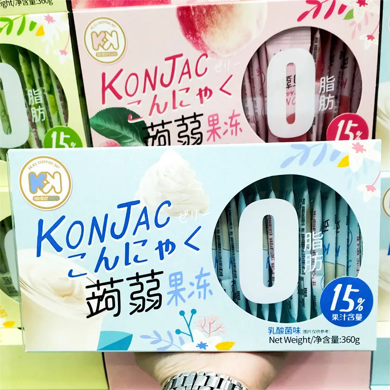 KK Juice Konjac Jelly, 360g Boxed Squeeze Jelly, Low-Calorie Meal Replacement, Drinkable Konjac Chewy Snack Detail image1