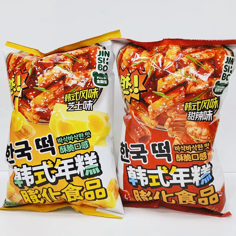 New Korean-Style Rice Cake Ready-to-Eat Cheese and Sweet Spicy Flavor Puffed Snack Crispy Leisure Snack for Office and Cinema Detail image3