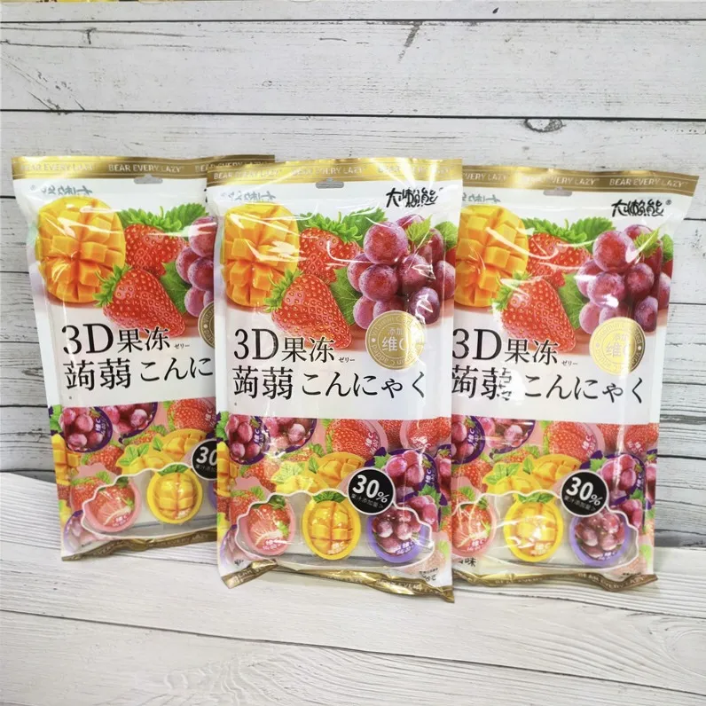 New 3D Konjac Jelly Vitamin C Juice Q Jelly 258g Assorted Flavor Fruit Jelly Children's Casual Snack Detail image5
