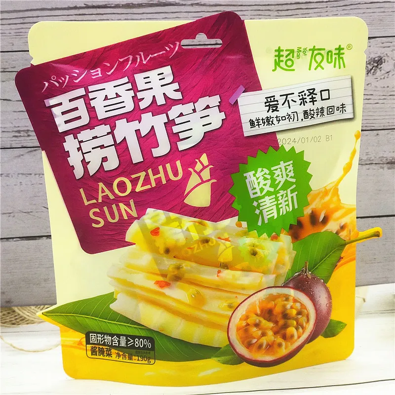 Nueva novedad Chaoyouwei: brotes de bambú con maracuyá 190g, listos para comer, aperitivo de oficina, verduras encurtidas en salsa, acompañamiento para comidas y snack Imagen detallada3