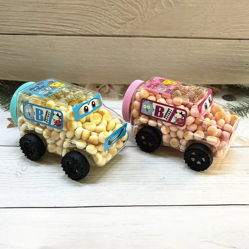 Fun Car-shaped Mini Egg Puff Milk Flavor Children's Toy Children's Day Gift Small Steamed Bun Snack Candy Toy Wholesale Detail image3