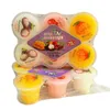 Weideli 6-Pack Assorted Flavor Large Jelly Cups, Mixed Mangosteen Mango Strawberry, 600g Casual Festive Snack