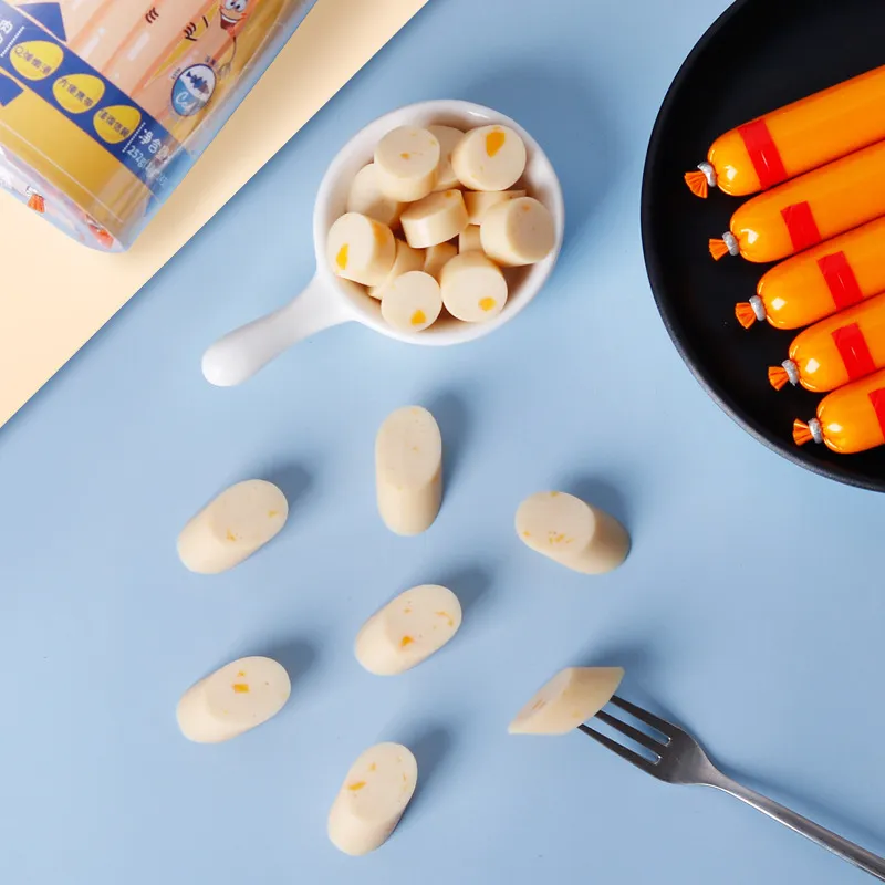 ฟาซิมิว ไส้กรอกปลากลางทะเลรสดั้งเดิม 10 ชิ้นบรรจุกระปุก 150g ของว่างสำหรับเด็ก ไส้กรอกปลาเนยชีส ของว่างพักผ่อน ภาพรายละเอียด5