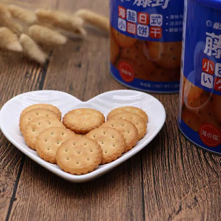 Tengye Yicun Small Round Biscuits, Japanese Sea Salt Finger Biscuits, Chocolate-Flavored Snack Biscuits for Home and Parties Detail image3