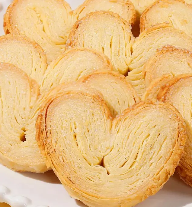Chaoyouwei 128g Boxed Palmiers Puff Pastry Cookies, Layered Pastry Biscuits, Office Snack Detail image7