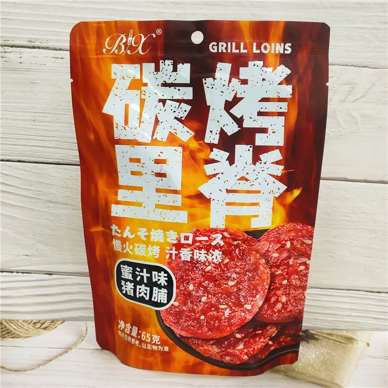 Boxiang Spicy Charcoal-Grilled Pork Loin Jerky, Snack for Office and Everyday Enjoyment Detail image5