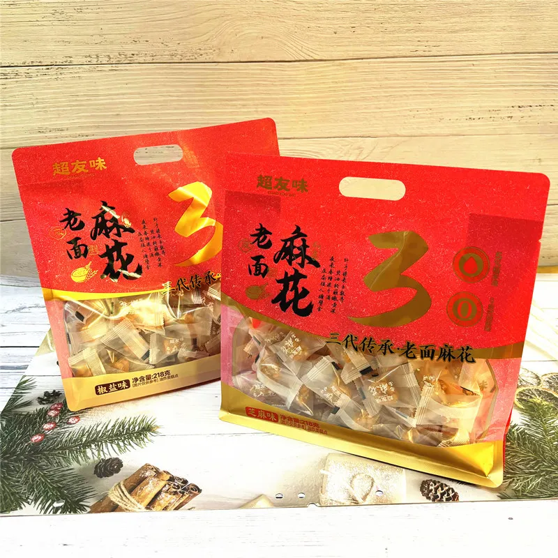 Chaoyouwei 218g Sesame Fermented Dough Twists, Traditional Pastry, Salt and Pepper Flavor, Snack for Office and Home Detail image1