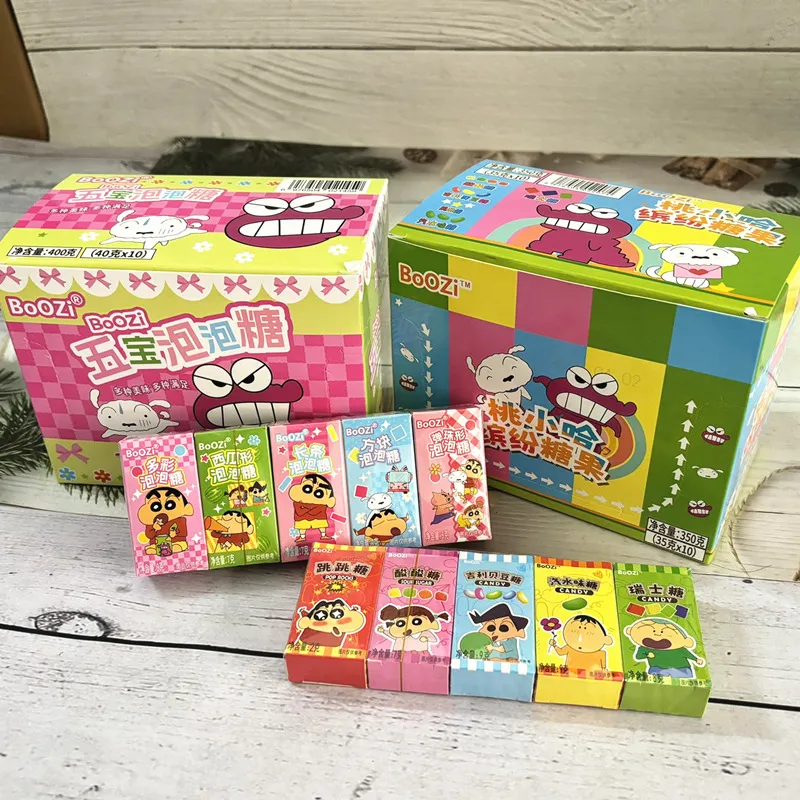 BoOZi桃小哈缤纷糖果五宝泡泡糖迷你六一儿童节生日零食盲盒玩具 详情图1