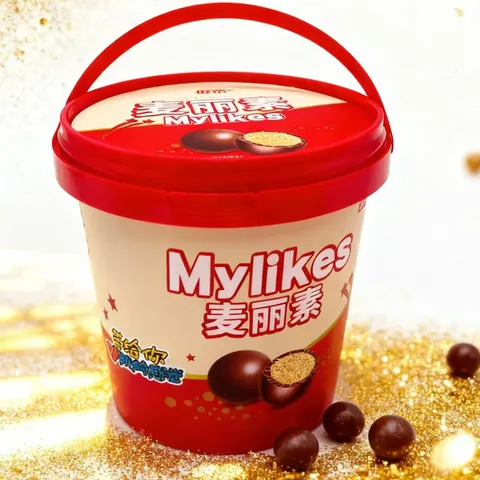 New 108g Red Can Malted Chocolate Crisp Balls, Wedding Candy, Tub-Packaged Milk-Filled Chocolate Snacks