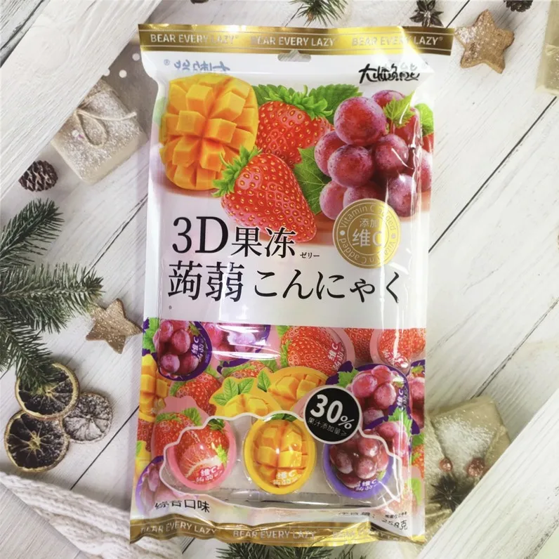 New 3D Konjac Jelly Vitamin C Juice Q Jelly 258g Assorted Flavor Fruit Jelly Children's Casual Snack Detail image3