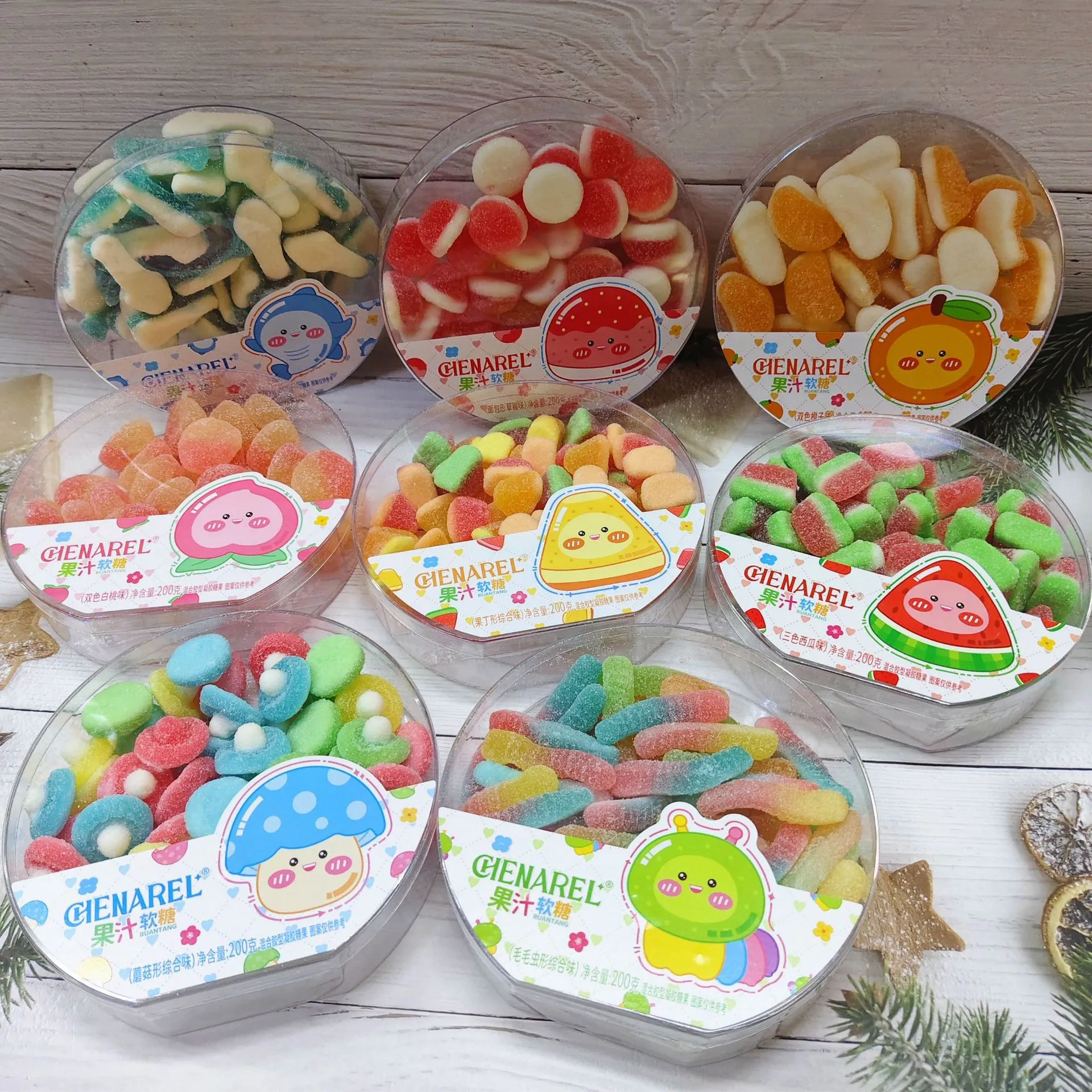 200g Cartoon-Shaped Fruit Juice Filled Gummy Candy, Mixed Fruit Flavor, Snack Gummy, Wedding Candy, QQ Gummy Confectionery Detail image9