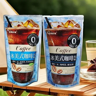 신규 아이스 아메리카노 커피 음료 개봉 즉시 마시는 풍부한 향의 블랙 커피 파우치 190ml 편의점 여름 냉장고 음료