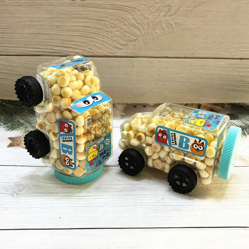 Fun Car-shaped Mini Egg Puff Milk Flavor Children's Toy Children's Day Gift Small Steamed Bun Snack Candy Toy Wholesale Detail image2