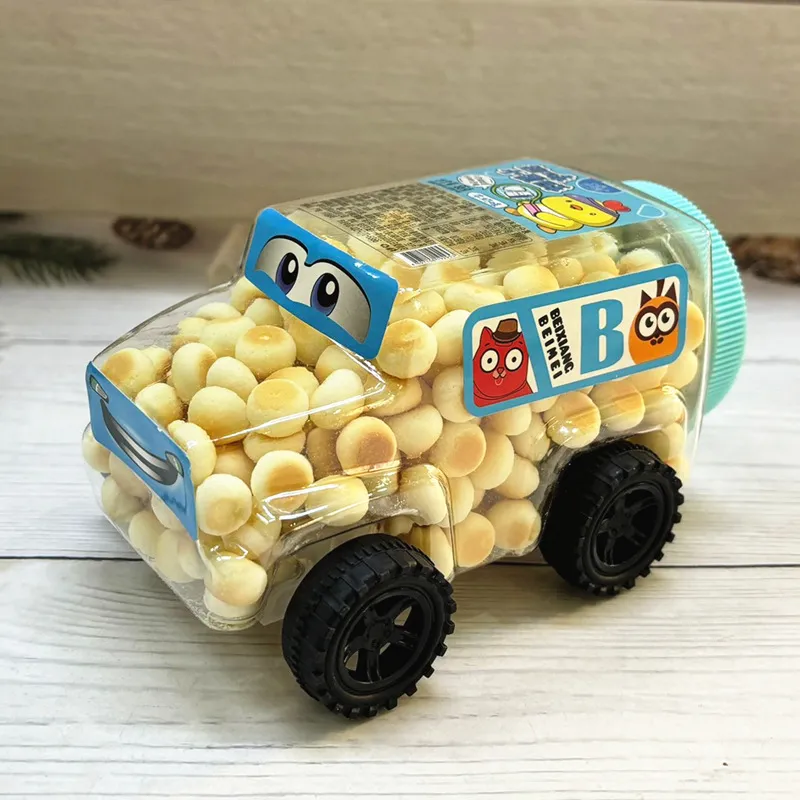 Fun Car-shaped Mini Egg Puff Milk Flavor (24 pcs/case)