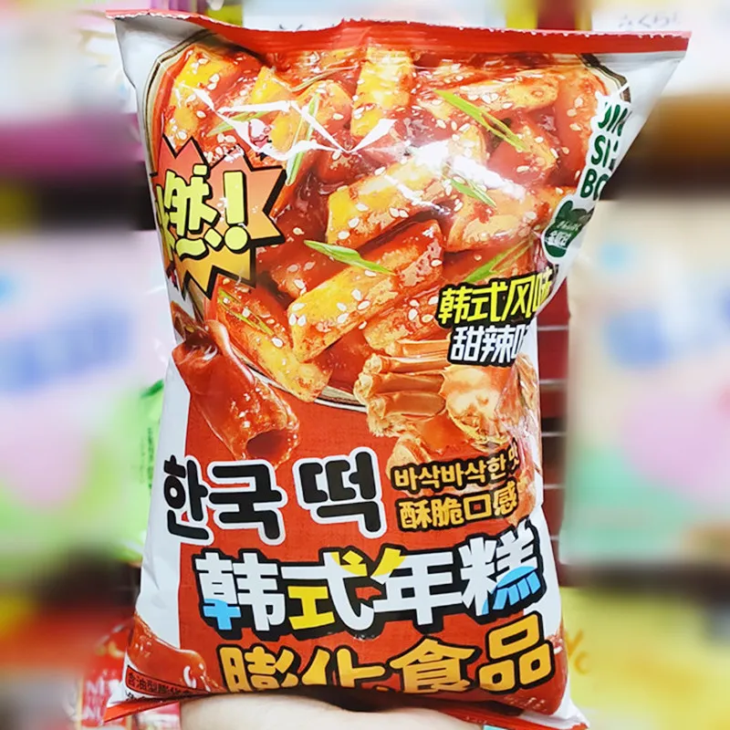 New Korean-Style Rice Cake Ready-to-Eat Cheese and Sweet Spicy Flavor Puffed Snack Crispy Leisure Snack for Office and Cinema Detail image1