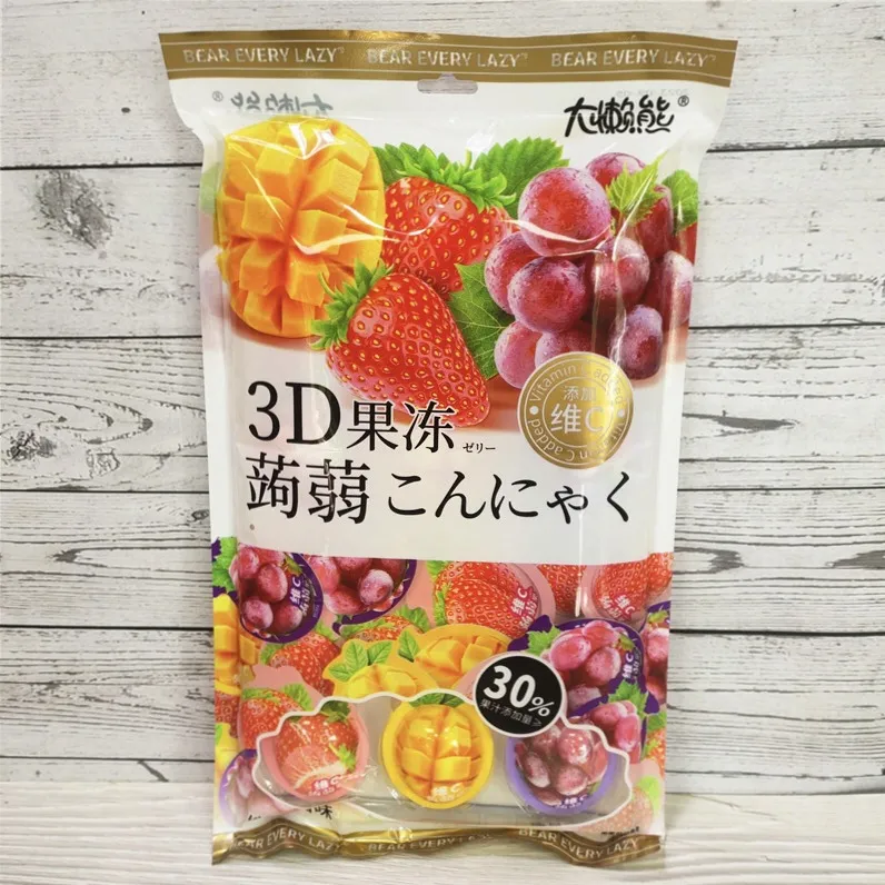 New 3D Konjac Jelly Vitamin C Juice Q Jelly 258g Assorted Flavor Fruit Jelly Children's Casual Snack Detail image4