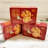 Double Delight Egg Tart Mini Round Biscuits Wedding, Full-Month Celebration and School Admission Gift Box with Wedding Pastries and Pine Tower Mille-feuille Pastries, Boxed Snacks