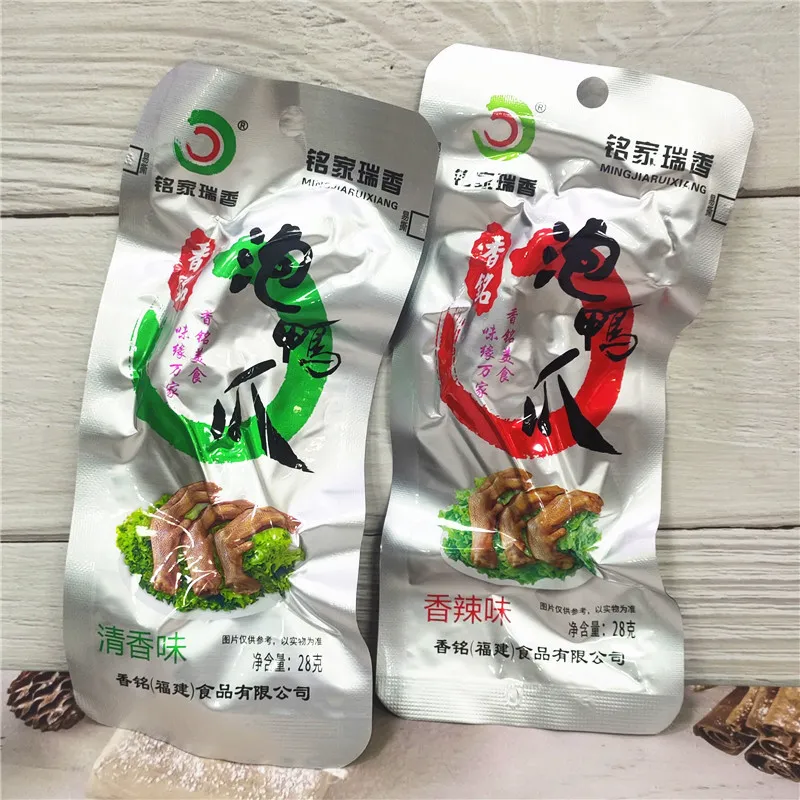 명가서향명 28g 매운맛 절임 오리발, 상서로운 차 향의 청량한 오리장 졸임맛 간식, 가정·사무실 출출함 해소 소형 간식 상세 이미지3