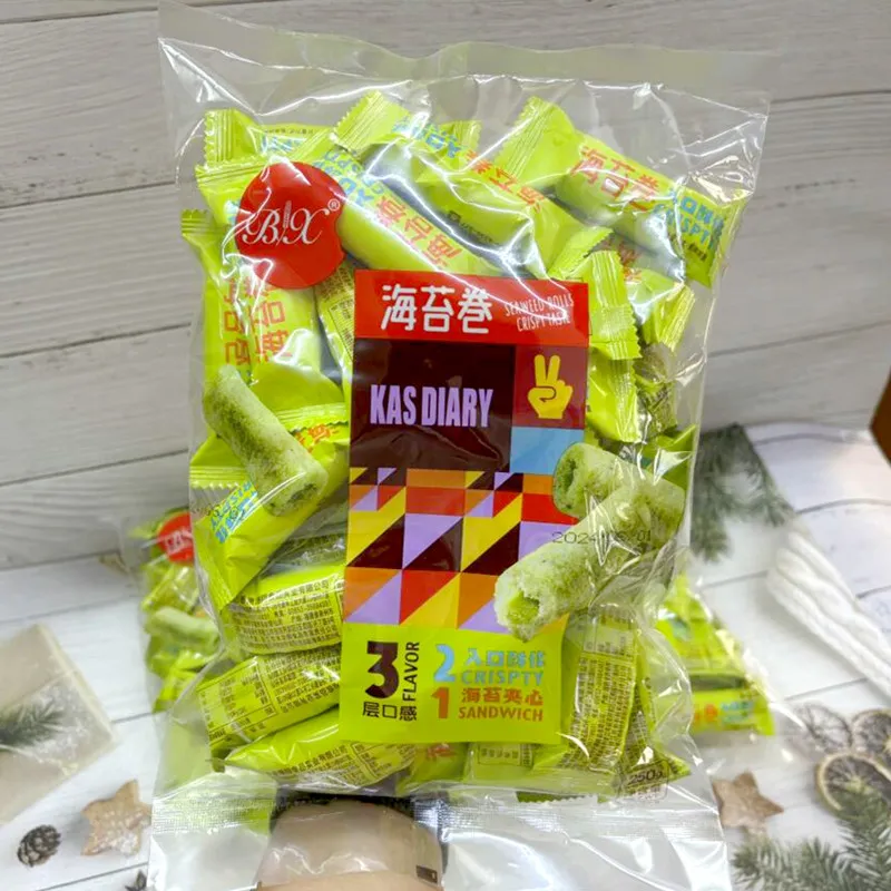 BX Rice Grain Energy Bars, Cereal Rice Rolls, Meal Replacement Snack, 250g Bag, Seaweed Rolls, Salted Egg Yolk Rice Cake Bars Detail image2