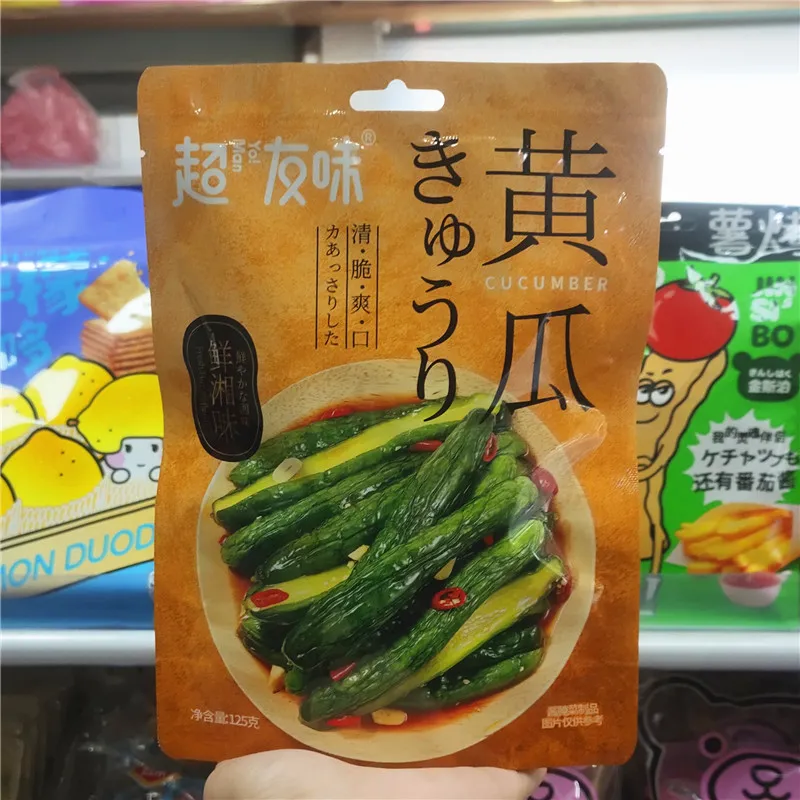 Chaoyouwei Fresh Hunan Style Dried Cucumber, Spicy Pickled Mustard Stem, Ready-to-Eat Cold Tossed Rice Accompaniment, Appetizing Pickled Vegetable, Pickle, Snack Detail image2