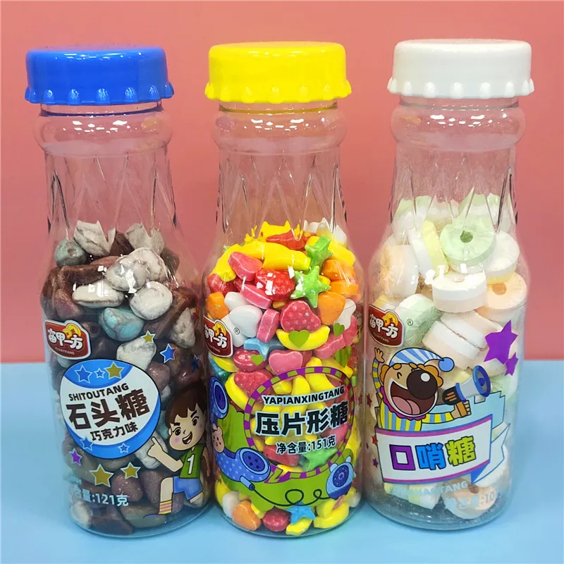 New Creative Beer Bottle Shaped Candy: Nostalgic Chocolate Stone Candy, Fun Whistle Candy for Kids Snack