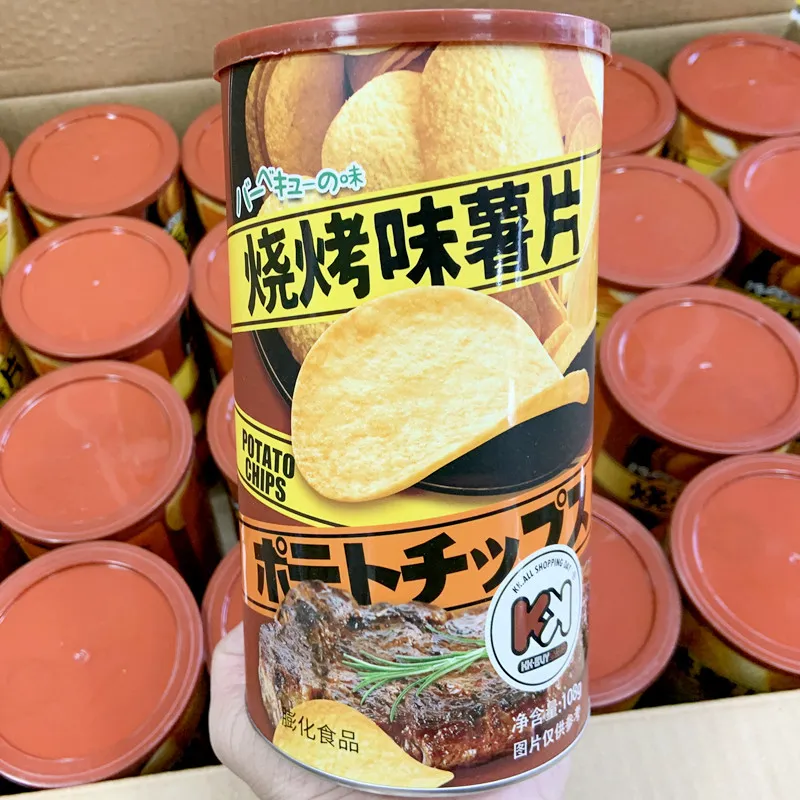 KK Canned Barbecue Flavor Potato Chips (24 boxes/carton)