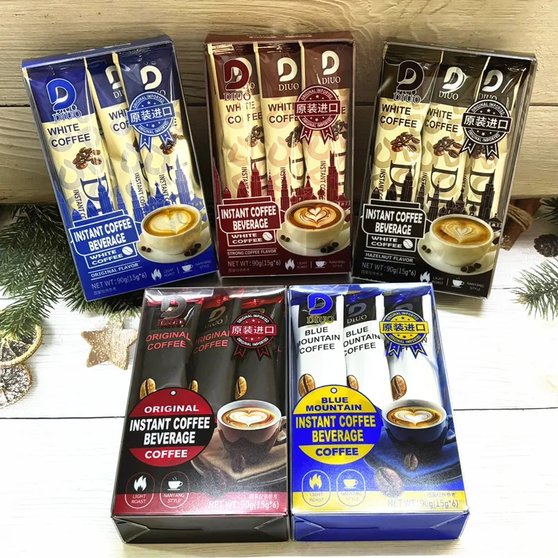 Imported Extra Strong Coffee, 6-Stick Pack, Creamy Original 3-in-1 Instant Coffee Powder, Portable Brewable Coffee Drink for Students Detail image8