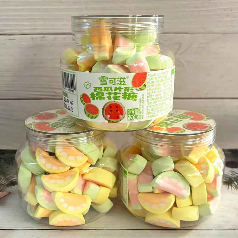 New Xuekezi Mini Heart Marshmallows 120g Watermelon Slice and Sunflower-Shaped Fruit-Flavored Aerated Candy Detail image7
