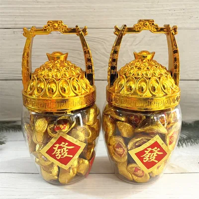 Bucket of Gold Ingot-Shaped Chocolate Snacks for Afternoon Tea, Wholesale Leisure Snacks