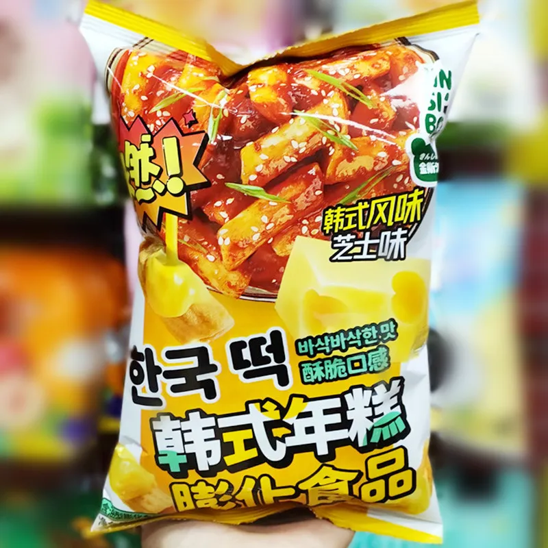 New Korean-Style Rice Cake Ready-to-Eat Cheese and Sweet Spicy Flavor Puffed Snack Crispy Leisure Snack for Office and Cinema Detail image2
