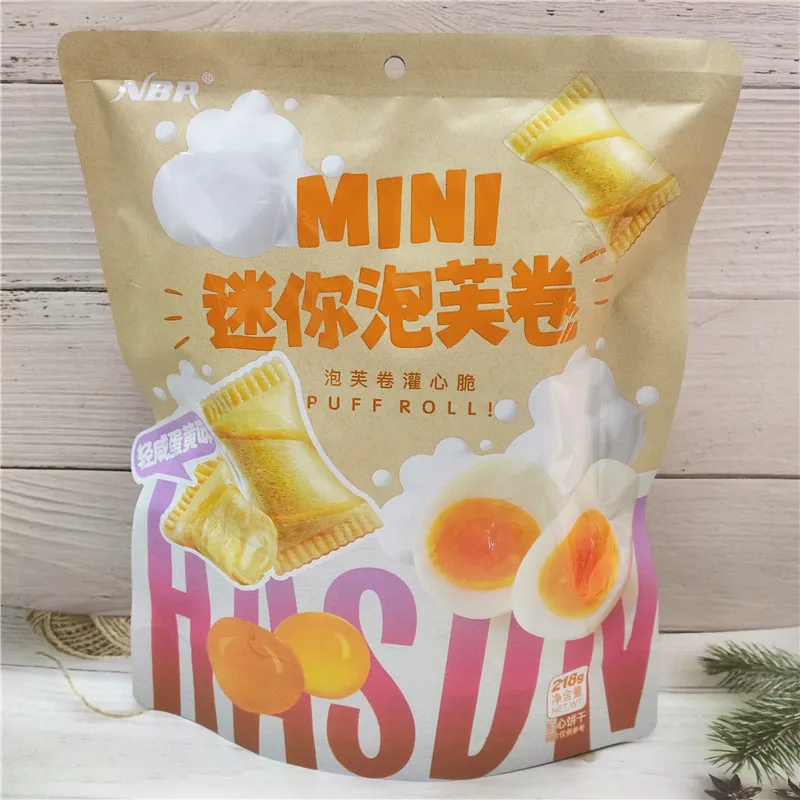 Mini Puff Rolls, Salted Egg Yolk Flavor
