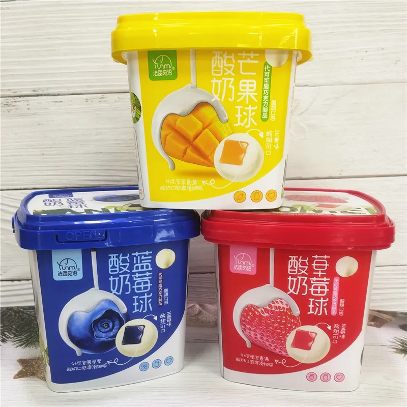 บอลสตอเบอรี มังคุด โยเกิร์ต บลูเบอร์รี่ ช็อกโกแลต กระปุก 138กรัม ลูกอมผลไม้ กล่องของขวัญ ของหวานเล็กๆ อาหารว่าง ภาพรายละเอียด11