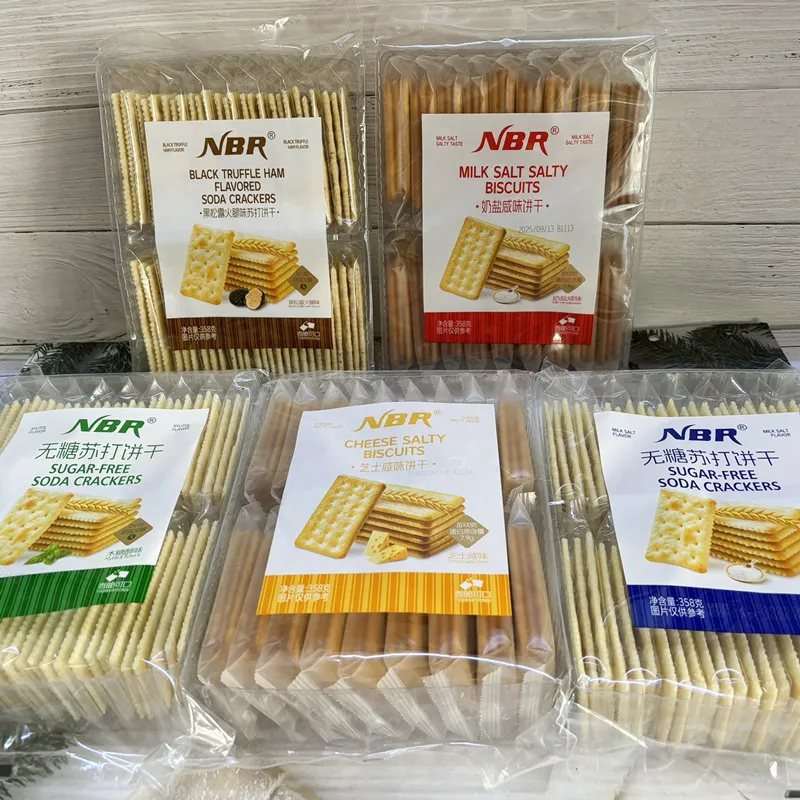 Zhongxing Milk Salt Xylitol Soda Crackers 358g Bagged Salty Crackers, No Added Sucrose Detail image7