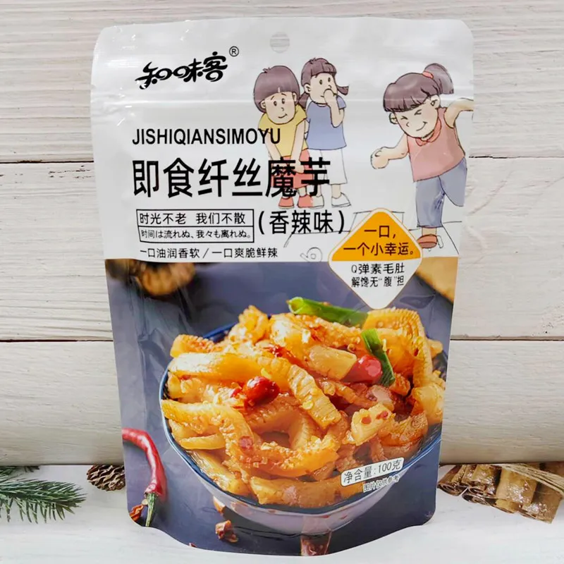 Ready-to-Eat Shredded Konjac Chewy Vegetarian Tripe, Spicy Crispy Konjac Snack, Savory Leisure Snack for Watching Shows Detail image1